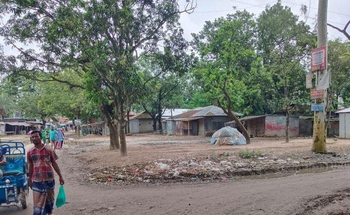 পীরগঞ্জে চতরাহাটের প্রায় ১০ একর সরকারি জমি দখলে, ব্যাহত হাটের কার্যক্রম